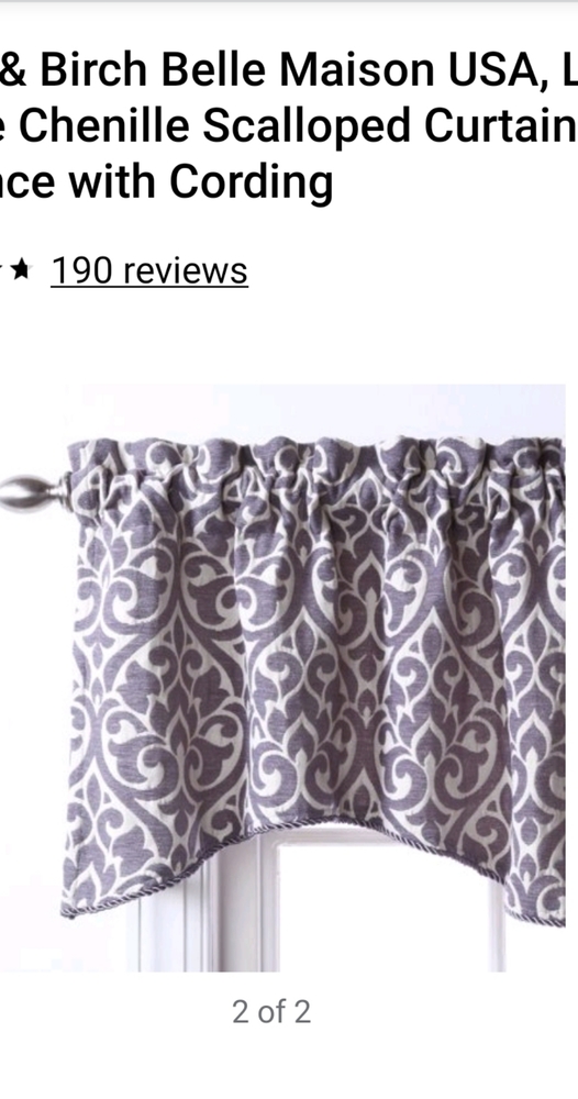 Chenille curtains and valances